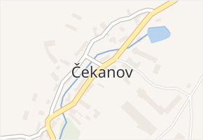 Čekanov v obci Úžice - mapa části obce