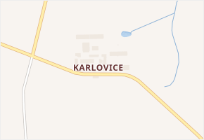 Karlovice v obci Úžice - mapa části obce