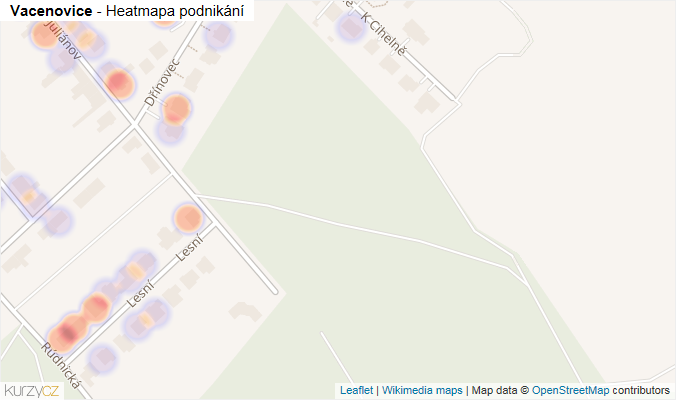 Mapa Vacenovice - Firmy v obci.