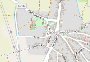 Farní v obci Vacenovice - mapa ulice