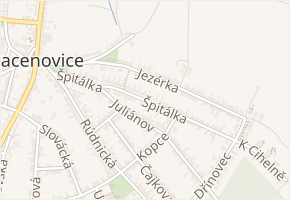 Špitálka v obci Vacenovice - mapa ulice