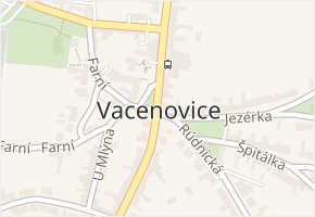 Vacenovice v obci Vacenovice - mapa části obce