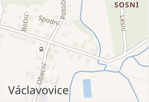 K Sosni v obci Václavovice - mapa ulice
