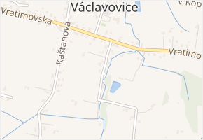 Na Dolině v obci Václavovice - mapa ulice