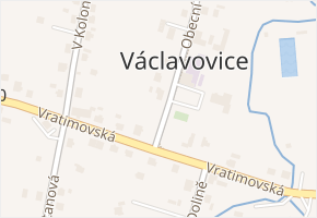 Obecní v obci Václavovice - mapa ulice