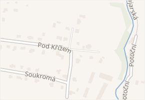 Pod Křížem v obci Václavovice - mapa ulice