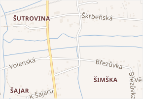 Pod Vodojemem v obci Václavovice - mapa ulice