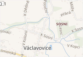 Spodní v obci Václavovice - mapa ulice