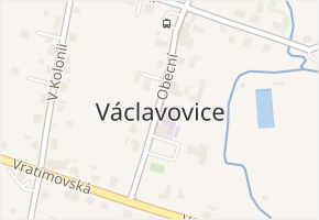 Václavovice v obci Václavovice - mapa části obce