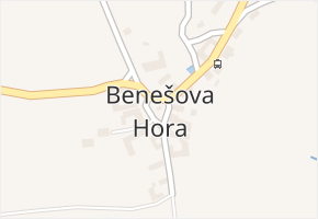 Benešova Hora v obci Vacov - mapa části obce