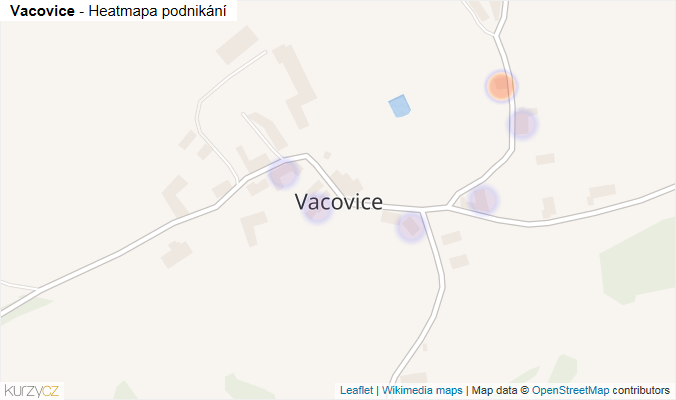 Mapa Vacovice - Firmy v části obce.