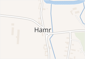 Hamr v obci Val - mapa části obce