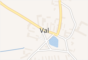 Val v obci Val - mapa části obce