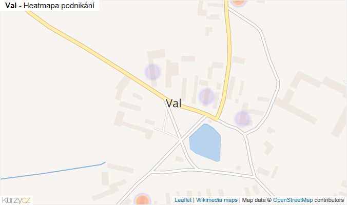 Mapa Val - Firmy v části obce.