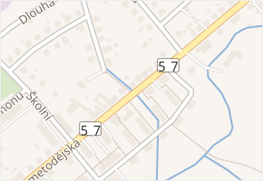 Cyrilometodějská v obci Valašské Klobouky - mapa ulice