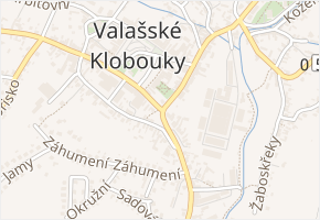 Dobrovského v obci Valašské Klobouky - mapa ulice