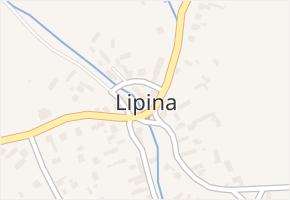 Lipina v obci Valašské Klobouky - mapa části obce