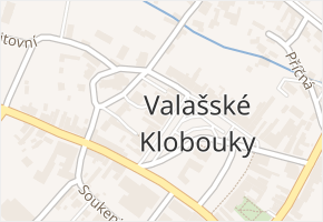 Masarykovo náměstí v obci Valašské Klobouky - mapa ulice