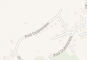 Pod Dubovcem v obci Valašské Klobouky - mapa ulice