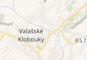 Příčná v obci Valašské Klobouky - mapa ulice