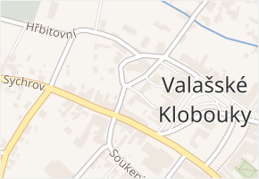 Smetanova v obci Valašské Klobouky - mapa ulice