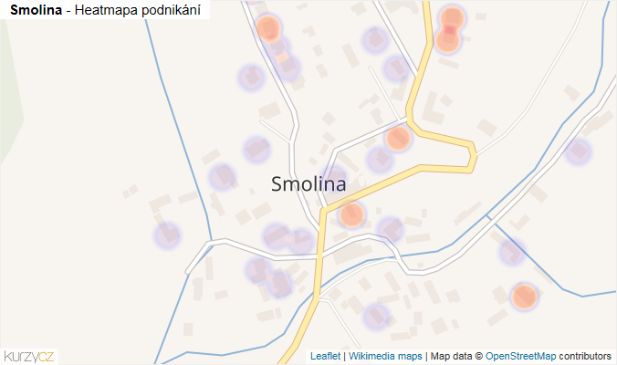 Mapa Smolina - Firmy v části obce.
