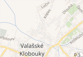 Sušilova v obci Valašské Klobouky - mapa ulice
