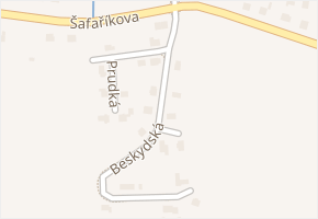 Beskydská v obci Valašské Meziříčí - mapa ulice