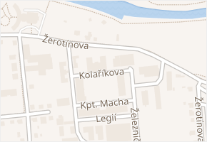 Kolaříkova v obci Valašské Meziříčí - mapa ulice