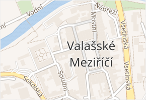 Komenského v obci Valašské Meziříčí - mapa ulice