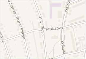 Kraiczova v obci Valašské Meziříčí - mapa ulice