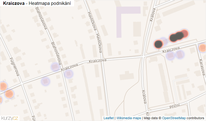 Mapa Kraiczova - Firmy v ulici.