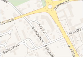 Krátká v obci Valašské Meziříčí - mapa ulice