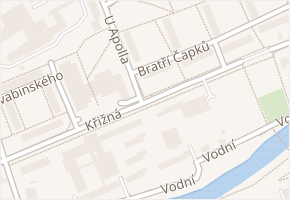 Křižná v obci Valašské Meziříčí - mapa ulice