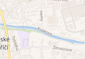 Kupkova v obci Valašské Meziříčí - mapa ulice