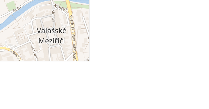 Kutinové v obci Valašské Meziříčí - mapa ulice