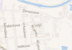 Legií v obci Valašské Meziříčí - mapa ulice