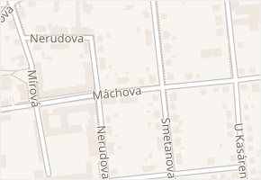 Máchova v obci Valašské Meziříčí - mapa ulice