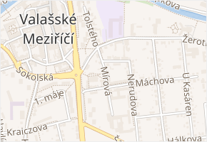 Mírová v obci Valašské Meziříčí - mapa ulice