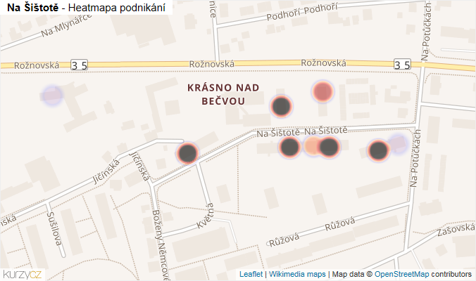 Mapa Na Šištotě - Firmy v ulici.