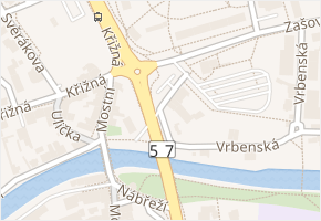 Na Tržnici v obci Valašské Meziříčí - mapa ulice