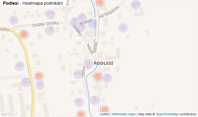 Mapa Podlesí - Firmy v části obce.