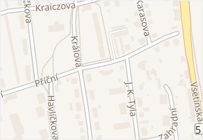 Příční v obci Valašské Meziříčí - mapa ulice
