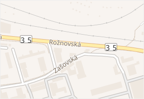Rožnovská v obci Valašské Meziříčí - mapa ulice