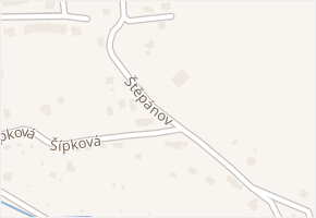 Štěpánov v obci Valašské Meziříčí - mapa ulice