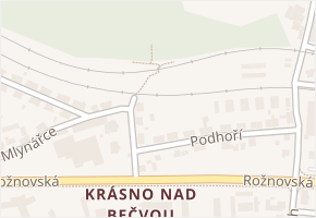 U Střelnice v obci Valašské Meziříčí - mapa ulice