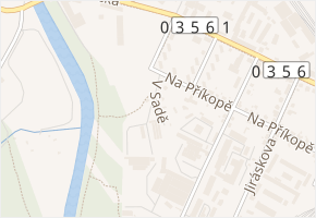 V Sadě v obci Valašské Meziříčí - mapa ulice
