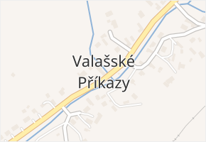 Valašské Příkazy v obci Valašské Příkazy - mapa části obce