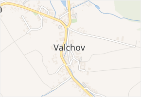 Valchov v obci Valchov - mapa části obce