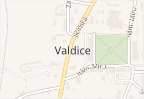 Valdice v obci Valdice - mapa části obce
